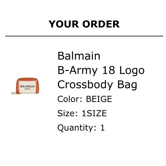 Balmain B-Army 18 Logo Crossbody Bag with Gold chain - Picture 6 of 12